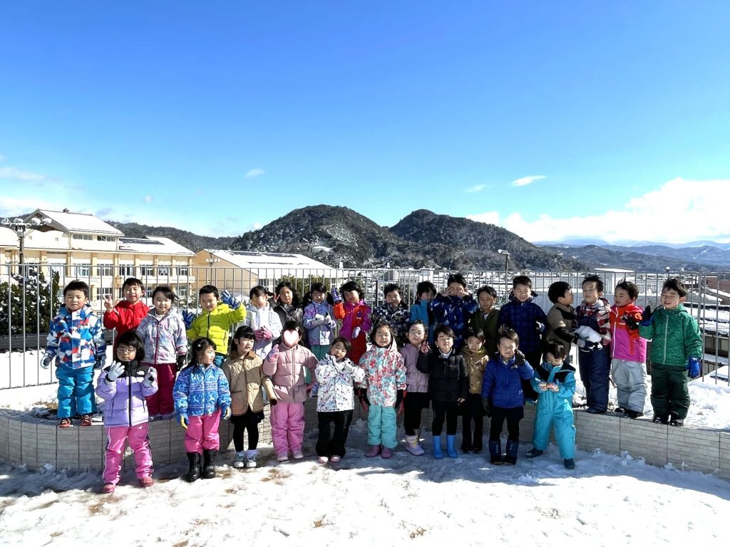 雪遊び☆屋上庭園